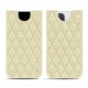 Capa em pele Apple iPhone 13 Pro Max - Ivoire - Couture ( Pantone #d6d6c6 ) 