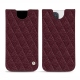 가죽 커버 Apple iPhone 13 Pro Max - Lie de vin - Couture ( Pantone #412234 ) 