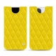 가죽 커버 Apple iPhone 13 Pro Max - Jaune fluo - Couture ( Pantone #c9ff57 ) 