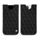 Apple iPhone 13 Pro Max leather pouch - Negre poudro - Couture ( Pantone #111212 )