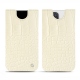 Pochette cuir Apple iPhone 13 Pro Max - Crocodile milk ( Pantone #d6d2c4 ) 