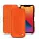 Apple iPhone 13 Pro leather case - Orange fluo