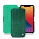 Custodia in pelle Apple iPhone 13 Pro - Crocodile pino