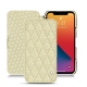 Apple iPhone 13 Pro leather case - Ivoire - Couture ( Sleek P C12 - White ) 