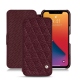 Apple iPhone 13 Pro leather case - Lie de vin - Couture ( Pantone 5115C ) 
