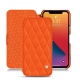 Apple iPhone 13 Pro leather case - Orange fluo - Couture