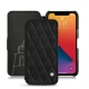 Apple iPhone 13 Pro leather case - Negre poudro - Couture