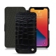 Capa em pele Apple iPhone 13 Pro Max - Crocodile nero