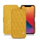 硬质真皮保护套 Apple iPhone 13 Pro Max - Jaune soulèu - Couture