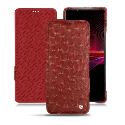 Stylish and elegant cover for Sony Xperia 1 IIIAutruche ciliegia ( Pantone #a4343a ) 
