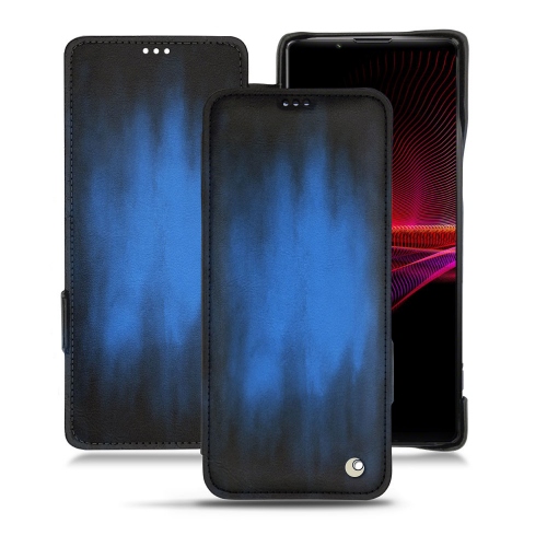 索尼Xperia 1 III时尚优雅的保护套Bleu Patine