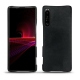 Custodia in pelle Sony Xperia 1 III - Dark vintage ( Roughtcut - Black#5256 ) 