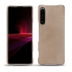 Coque cuir Sony Xperia 1 III - Taupe vintage ( Pantone 7530C ) 