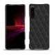 Sony Xperia 1 III leather cover - Noir - Couture ( Nappa - Black ) 