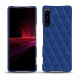 Custodia in pelle Sony Xperia 1 III - Bleu océan - Couture ( Nappa - Pantone 293C ) 