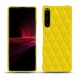 Sony Xperia 1 III leather cover - Jaune fluo - Couture