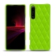 Coque cuir Sony Xperia 1 III - Vert fluo - Couture