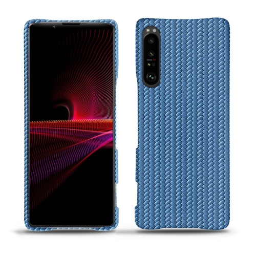 Gusci posteriori in pelle per Sony Xperia 1 IIIAbaca ishia ( Pantone #395775 ) 