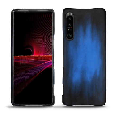 Leather rear shells for Sony Xperia 1 IIIBleu Patine