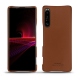 Sony Xperia 1 III leather cover - Marron PU