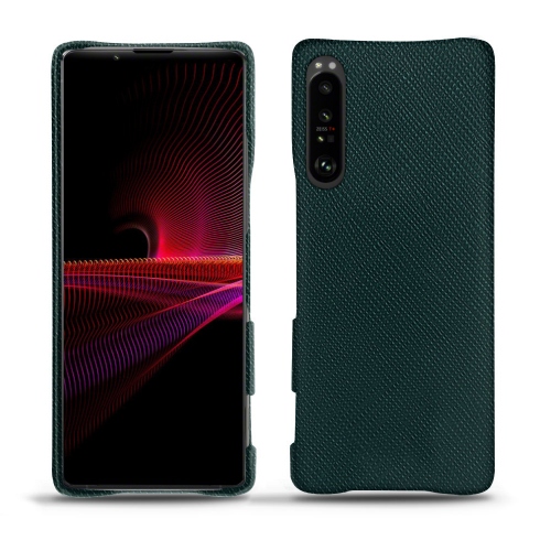 Carcasa trasera de cuero para Sony Xperia 1 IIIVert séduisant ( Pantone #1d3c34 ) 