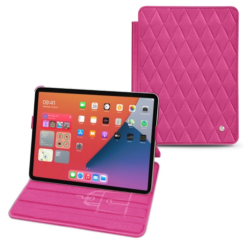 Estilo de malas de couro para iPad mini 6 da AppleRose BB - Couture ( Pantone #DB599F )