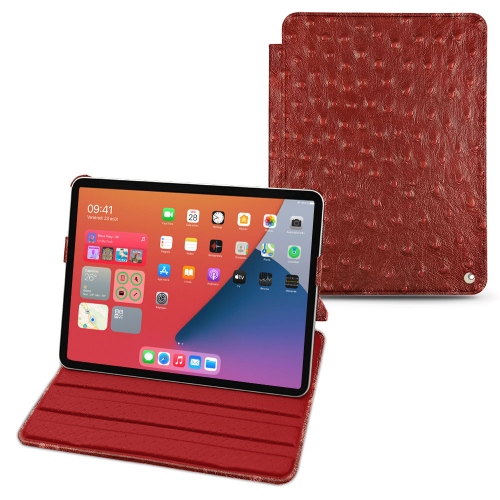 Estilo de malas de couro para iPad mini 6 da AppleAutruche ciliegia ( Pantone #a4343a ) 