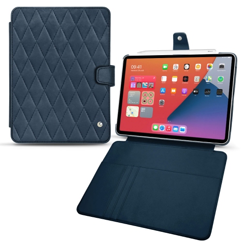 Leather covers for Apple iPad mini 6Jean vintage - Couture ( Pantone #2f414f  ) 