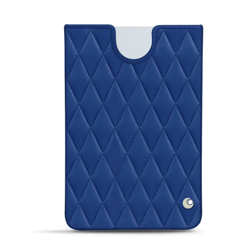 Leather Pockets for Microsoft Surface Duo 2Bleu océan - Couture ( Nappa - Pantone #15458a) 