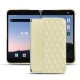 Coque cuir Microsoft Surface Duo 2 - Ivoire - Couture ( Sleek P C12 - White ) 