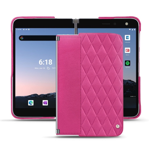 Funda de lujo Noreve para Microsoft Surface Duo 2Rose BB - Couture ( Pantone #DB599F )