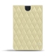 Pochette cuir Apple iPad mini 3 - Beige - Couture ( Nappa - Pantone 7502C ) 