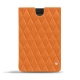Pochette cuir Apple iPad mini 3 - Orange - Couture ( Nappa - Pantone 1495U ) 