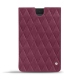Pochette cuir Apple iPad mini 3 - Prune vintage - Couture