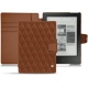 Kobo Aura H2O leather case - Marron - Couture ( Nappa - Pantone 1615C ) 