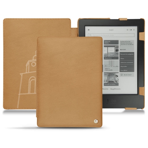 Funda de piel Kobo Aura H2OCastan esparciate ( Pantone #824F2A )