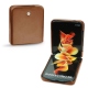 Samsung Galaxy Z Flip3 leather cover - Marron ( Nappa - Pantone 1615C ) 