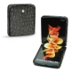 Coque cuir Samsung Galaxy Z Flip3 - Autruche nero