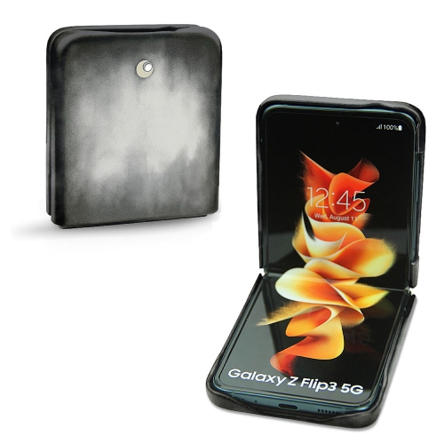 Funda de lujo para Samsung Galaxy Z Flip3Gris Patine