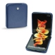 Samsung Galaxy Z Flip3 leather cover - Bleu frisson