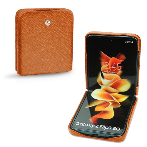 Custodia di lusso per Samsung Galaxy Z Flip3Orange vibrant ( Pantone #e36b39 ) 