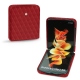 Capa em pele Samsung Galaxy Z Flip3 - Rouge - Couture ( Nappa - Pantone 199C ) 