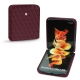Capa em pele Samsung Galaxy Z Flip3 - Lie de vin - Couture ( Pantone 5115C ) 