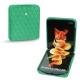 Coque cuir Samsung Galaxy Z Flip3 - Menthe vintage - Couture