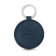 Leather key ring - Jean vintage ( Roughtcut - Pantone 285U  ) 