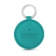Leather key ring - Bleu fluo