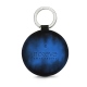 Leather key ring - Bleu Patine