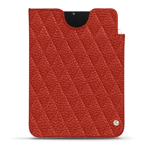 Leather pouches for Apple iPad mini 6 / mini 7Papaye - Couture ( Pantone #b54317 ) 