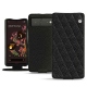 Housse cuir Google Pixel 6 - Ebène - Couture ( Sleek P C12 - Black ) 