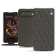 가죽 커버 Google Pixel 6 - Anthracite - Couture ( Pantone 424C ) 